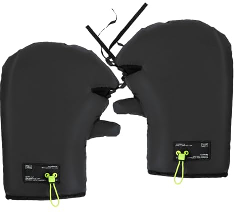 Genérico Guantes De Motocicleta - Manoplas Impermeables para Manillar - Guantes De Motociclismo para Hombres - para Trabajo, Clima Frío, Correr, Montar En Moto, Ciclismo, Esquí E Invierno