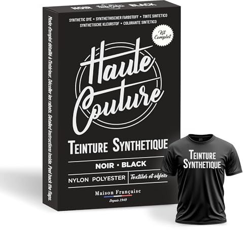 Teinture Textile Synthétique - Noir Intense - Haute Couture - Tout-en-Un