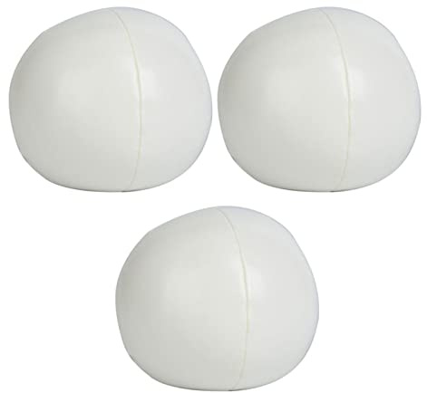 Mtlavishness Juego de 3 Pelotas de Malabarismo de PU Juego de Pelotas de Malabarismo de Payaso para Principiantes y Profesionales Equipo de Malabarismo con Peso Suave para (Blanca)