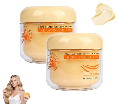 Aomimegel Mascarilla Pelo Original,mascarilla Capilar De Colágeno Para Reparación, Cuidado Profundo Del Cabello (2 PCS)