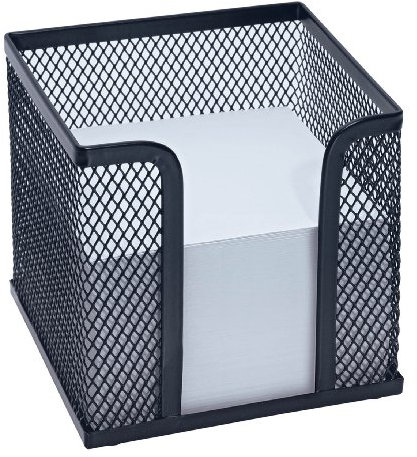 Wedo 65701 Zettelbox Office (inkl. Papier (92 x 92 mm), Drahtmetall) schwarz
