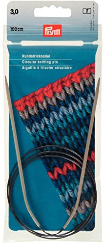Prym 211236 Rundstricknadeln ALU 100 cm 3,00 mm grau