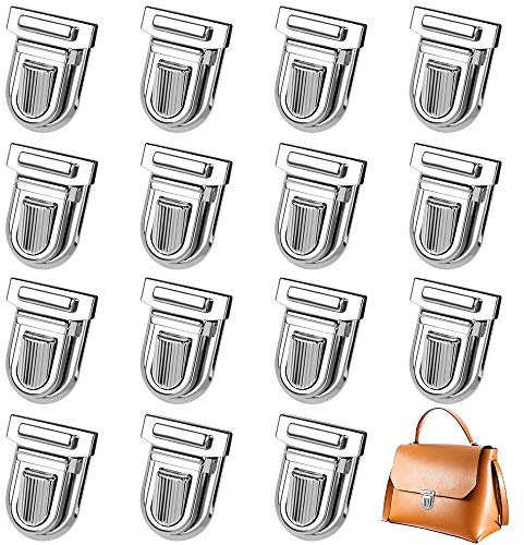 Dadabig 15pcs Fermoir pour Sac, Bouton de Fermeture pour Sac à bandoulière, Serrure pour création réparation de Sac à Dos Porte Monnaie Cartable Valise Coffret en Cuir