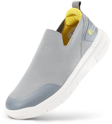 FitVille Zapatos Sin Cordones Hombre Comodos Ligeros Mocasines Zapatillas Hormas Anchas Transpirables Sneaker Slip On Convenientes para Caminar 44.5 EU Ancho