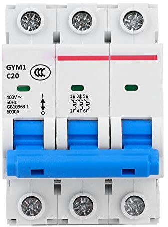 AC 400V Leitungsschutzschalter 6A/10A/20A 3P DIN Schienenmontage Startseite Überlastschutz Luftschalter für Wohnbeleuchtung Verteilerleitungen Solar PV Anlage(20A)