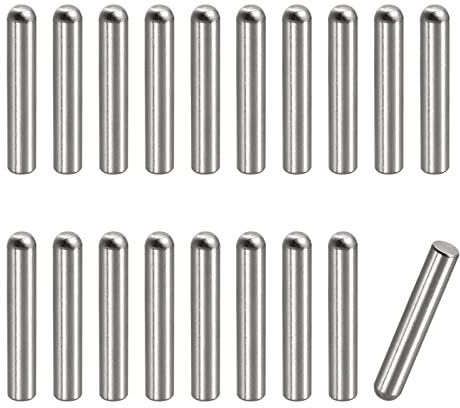 sourcing map 20 st. 5 x 30 mm passstift 304 rostfritt stål runt huvud platt fästelement
