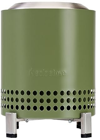Solo Stove Brasero de Table Mesa XL | Mini cheminée d'extérieur à Faible dégagement de fumée, par des granulés ou du Bois, Acier Inoxydable, avec Support, Sac de Transport, 21,8 x 17,8 cm, 1kg, Vert