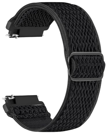 chinbersky Elastiskt klockarmband i nylon 16 mm 18 mm 19 mm 20 mm 22 mm, justerbart ventilerande sportersättningsarmband för män kvinnor