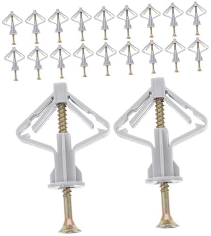 Alipis 50 Set Ancoraggi E Viti Per Cartongesso Set Ancore A Farfalla Per Carichi Pesanti Per Parete Ancoraggi Per Cartongesso Piastra Ancoraggio Bulloni Ad