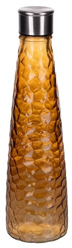 Villa d'Este Home Tivoli 1996 Lot de 3 bouteilles d'eau 750 ml en verre, bouchon en plastique PP et acier inoxydable, Dulce de Leche