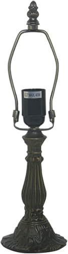 Lampada da Tavolo in Stile Tiffany Base di Ricambio Solo H 15 W4 Sostituzione della Base della Lampada in Lega di Zinco Adatta per Paralumi in Vetro Colorato Stile Tiffany da 8 Pollici Rega