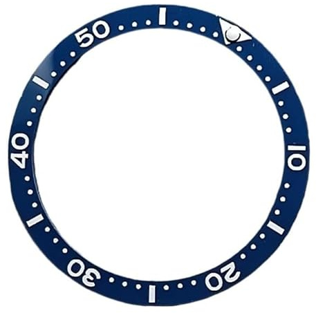 XTINKOPW 1 Pieza de Inserto de Bisel cerámico Plano de 38 mm x 31,6 mm for Reloj, círculo de Sombra Interior de la Caja, Anillo de inserción de Reloj sustituto, Accesorios for Reloj.(6Ceramics)