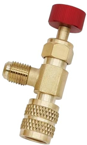Válvula para agregar refrigerante - versátil CA - válvula de seguridad, R22 -R410 metal - Aire acondicionado válvulas de bola de control de flujo válvula | Acondicionadores de aire fluorados Adapte