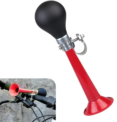 Opuweiy Clown Accessories Bike Horn, Alloy Warning Reminder High Volume Horn, Riding Equipment Accessory, Suitable for Most Bicycles, Mountain Bikes, Beach Bikes (Red)