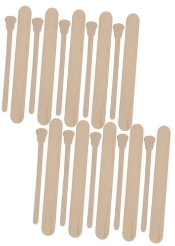 Homoyoyo 100 pièces Bâtons de Cire Bois pour Épilation Bâtonnets Portables pour Application de Cire Spatules Jetables Lisses et Douces pour Épilation Visage et Corps
