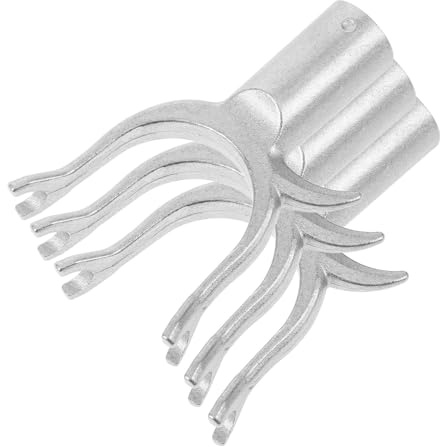 Homoyoyo Lot de 3 Têtes de Fourche en Aluminium 1,9 Cm pour Tringles à Vêtements, Connecteurs Robustes pour Supports de Barres, Accessoires de Balcon Suspendre et Séchage des Vêtements