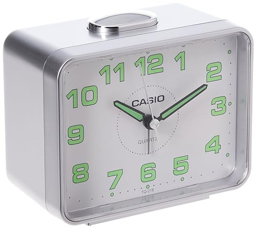 CASIO 10106 TQ-218-8 - Reloj Despertador analógico Gris
