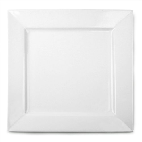 Genware Royal Square Plates 16cm - Pack of 6 | 6.25inch Side Plates, White Plates, Porcelain Plates | Commercial Quality Tableware by Royal
