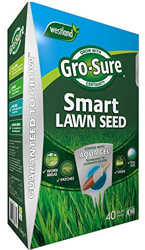 Westland GRO-Sure Aqua Gel Coated Smart Grass Lawn Seed, 40m2 (1.6 kg)