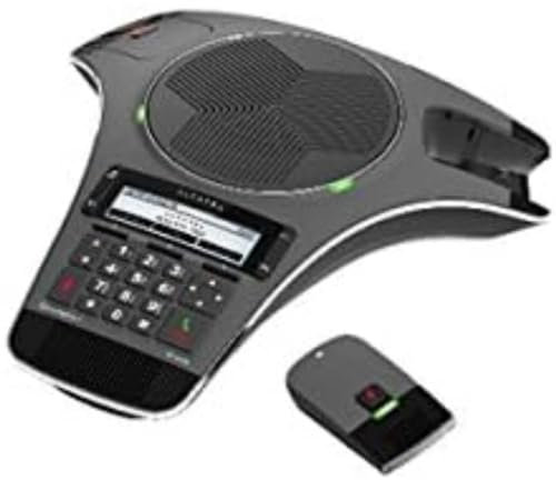 ALCATEL Conference IP1550 - Dispositivo SIP Audio - 2 Micrófonos DECT Desmontables- Bluetooth - Manos Libres Full-Duplex - 3 Cuentas SIP - Pantalla Retroiluminada - Agenda- PoE.