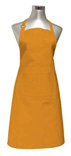 Soleil d'ocre Delantal de Cocina de Algodón Panama, Amarillo, 60 x 80 cm