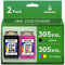 KNOWINK 305 XL Druckerpatronen Schwarz Farbe Kompatibel für HP 305 Patronen XL Multipack für HP DeskJet 2710 2070e 2120 2721 Envy 6010 6020e 6420 6432(2-Pack)