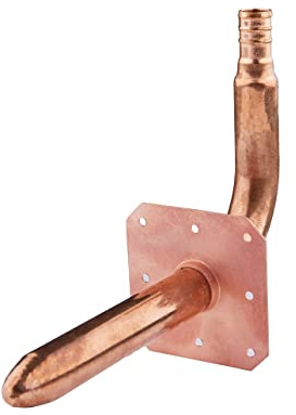 EFIELD 6-inch Length Pex Crimp 1/2 Copper Stub Out Elbow with Wall Flange,(STUB009)