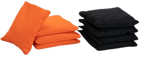 Wicked Wood Games Cornhole Bags – 2 x 16 Offizielle ACO-konform – Granulatfüllung – Orange & Schwarz