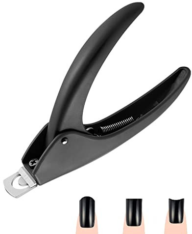 JeoPoom Coupe-Ongles Kit, Pince à Ongles Gel en Acier Inoxydable, pour sur Les Ongles Naturels, Faux Ongles, les Ongles Acryliques (Noir)