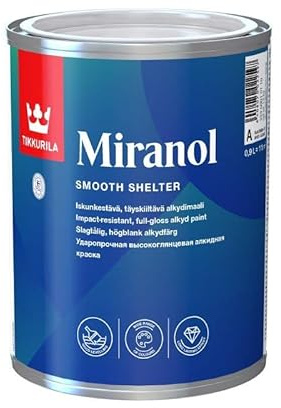 TIKKURILA Miranol - Ultra High Gloss Paint For Wood & Metal (For Doors, Windows & Furniture) - 1 Litre