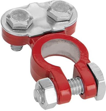 alca® Batterie-Polklemme Plus (+) rot 6/12 Volt Autobatterie Klemme Batteriepoladapter Anschlussklemme Batteriepolklemme Batterie