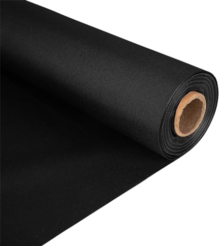 Discount Fabrics LTD - Durable 7 Oz Waterproof Canvas Fabric -150 cm Wide -Thick Material for Tarp, Awning, Gazebo & Outdoor Cover (Black, 10 Metre)