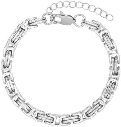 Heideman Königsarmband Dylan Herren - Aus hochwertigem Edelstahl silber farbend Armkette für Männer mit Verlängerung maskulines robustes Glieder Armband