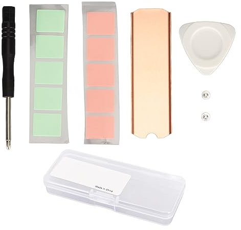 Disipador de Calor de Cobre M.2 2280 SSD, Estable a Prueba de Herrumbre, Alta Conductividad Térmica, 2 Espesores de Nanoalmohadillas Térmicas, Tratamiento Antioxidante,