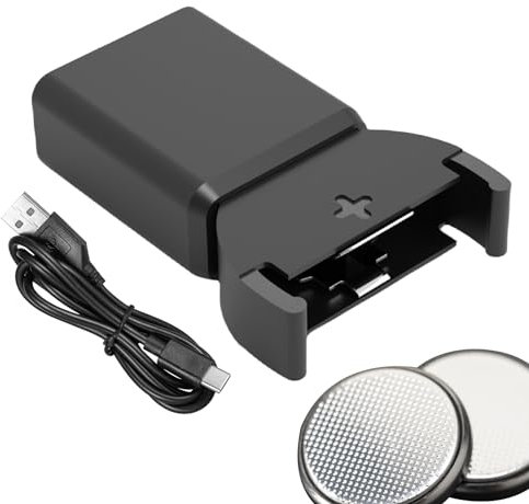 Caricabatterie ricaricabile, Caricabatterie bottone con indicatore LED, Funzione di ricarica rapida, Tecnologia di rilevamento intelligente, Caricabatterie universale per pile bottone per batterie