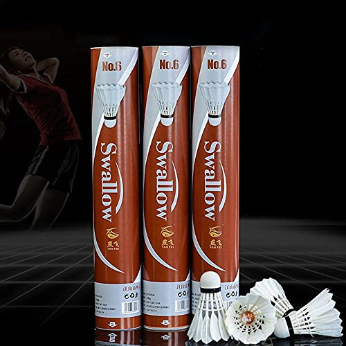 12 Pcs Badminton Shuttlecocks, Professional Duck Feather Badminton Feather Ball for Professional Training Or Family Outdoor Sports