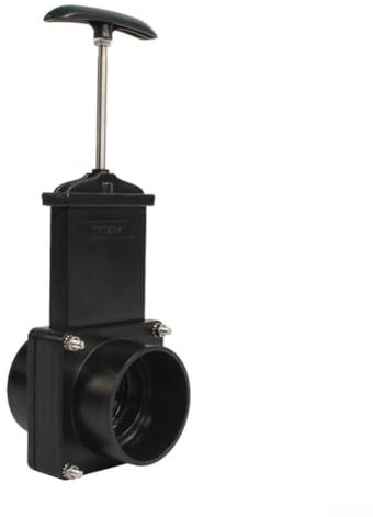 Robusta valvola di scarico per camper prestazioni affidabili in diverse condizioni di liquido, con guarnizione Santopren, apertura di flusso completa 50 mm, colore nero (75 mm)