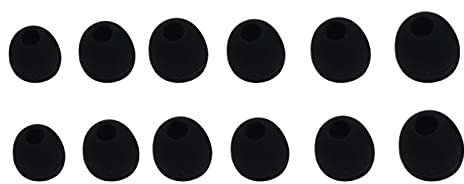 6 paia di gommini di ricambio in silicone per cuffie e accessori
