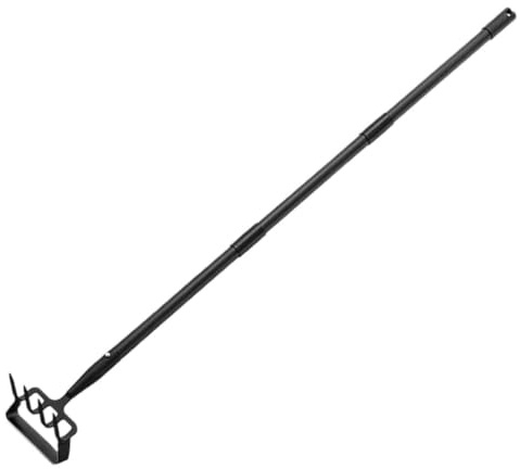 MAGICLULU Rastrillo Manual de Acero Inoxidable 3 Secciones 1,2 M para Jardinería, Herramienta Multifuncional para Eliminar Maleza y Aflojar Tierra, Rastrillo Pequeño Portátil para Jardín