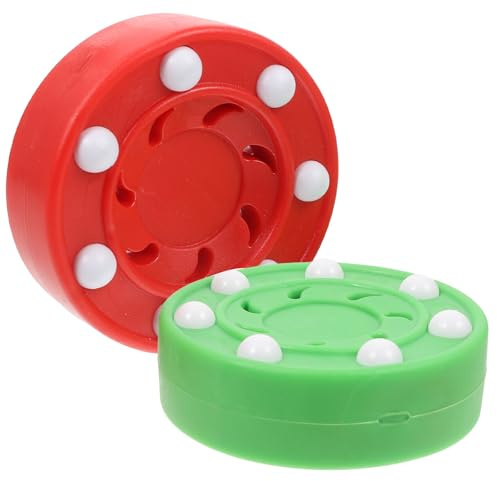 DIYEAH Discos de Hockey para Patines 2 Piezas, Disco Profesional de Entrenamiento Durable en PP, Ligero y Pequeño, para Hockey sobre Patines en Interiores y Exteriores, Color Aleatorio