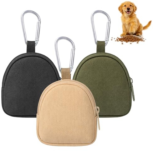 Lot de 3 sacs à friandises pour chien - Sac à friandises pour chien - Petit sac à friandises pour chien - Sac à friandises pour chien - Sac à nourriture pour chien - Accessoire d'entraînement pour
