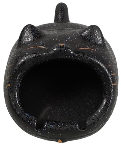 MALUGOGO Ashtray Decorative and Design with Ceramic Large Capacity Cat-shaped That Withstands Wear and Tear Indoor Tabletop Ashtray for Smokers