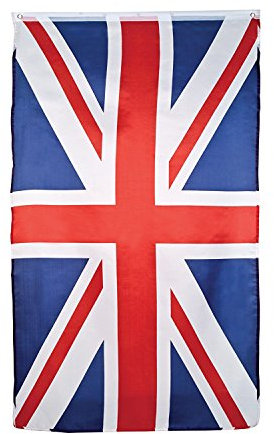 Boland 11620 - Dekorationsfahne Union Jack, 1 Stück, Größe 90 x 150 cm, England, Flagge, Fußball, Weltmeisterschaft, London, Dekoration, Banner, Wanddekoration, Mottoparty, Karneval, Geburtstag