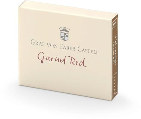 Graf von Faber-Castell Ink cartridges, Garnet Red 6X