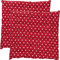 REDBEST Stuhlkissen, Stuhlauflage, Sitzkissen Punkte 2er-Pack Orlando, 100% Baumwolle rot Größe 40x40x3 cm - Robustes, glattes Gewebe, angenehmer Sitzkomfort (weitere Farben)