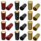 Shrink Wrap Caps Vin Capsules Rétractables 150 Pièces Vin Film Rétractable PVC Thermorétractable Capsules de bouteille de vin en PVC pour bouteille de vin 30 mm/1.18 in (Rouge Doré Noir)