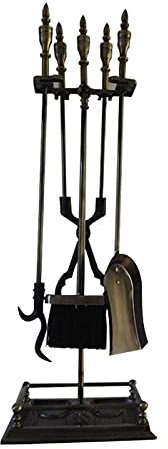 Fireside Companion Tool Set Set di Attrezzi per caminetti antichi Decorati Kit di Attrezzi per caminetti Attrezzi e Accessori per caminetti Set di Attrezzi per caminetti