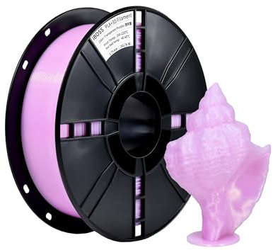 iBOSS PLA+ Filament 1.75mm, PLA Plus 3D-skrivarfilament, Dimensionell Noggrannhet +/- 0.02mm, 1KG Spole,3D-tryckmaterial för 3D-skrivare,Transparent lila