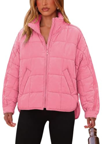 Omoone Womens Lightweight Quilted Puffer Jacket Casual Padded Coat