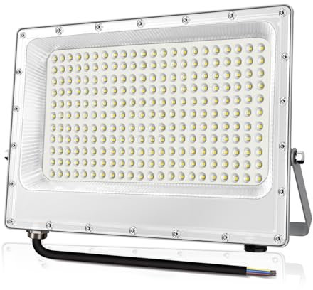 LYNTES 200W LED Strahler Außen, Kaltweiß 6500K 20000LM LED Fluter 288LEDs Scheinwerfer Innen IP65 Wasserfest Wandleuchte Draußen Fluter, für Terrassen Hinterhof Garage Garten Werkstatt oder Baustelle